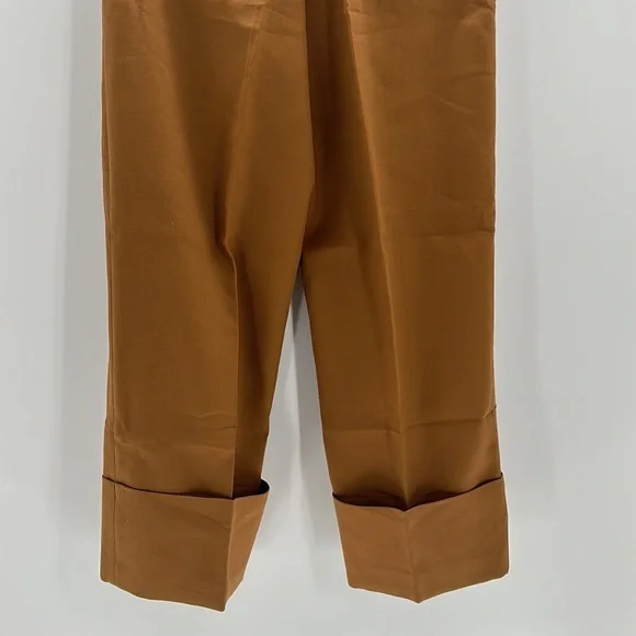COS Cuffed Wide Leg Pants in Dark Tan, US10 - Picture 9 of 10